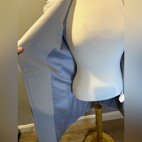 Like new! Club Monaco wool coat light blue ruffle sleeves size xs - Picture 6 of 9